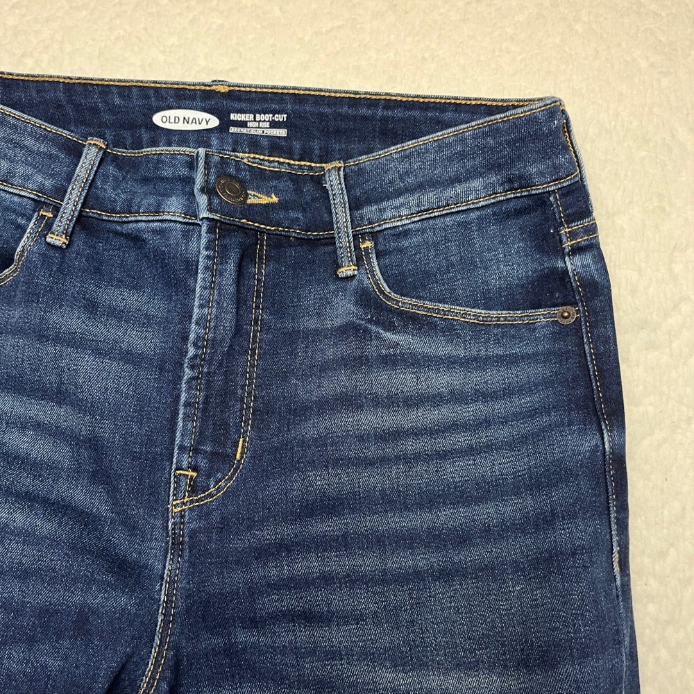 Old Navy Jeans Womens 6 Blue Kicker Boot-Cut High Rise Secret-Slim Pockets